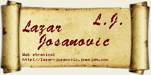 Lazar Jošanović vizit kartica